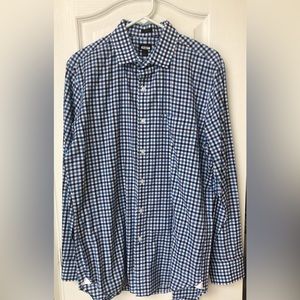 Like NEW! J.Crew Mens Blue Checked Ludlow Buttondown Shirt-Size Large